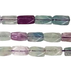 FLUORITE FACETED CUTTING NUGGET 8X14MM